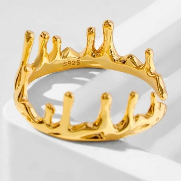 COPY - Honey Drip 18k Gold Plated 925 Sterling Silver Ring - Picture 4 of 5